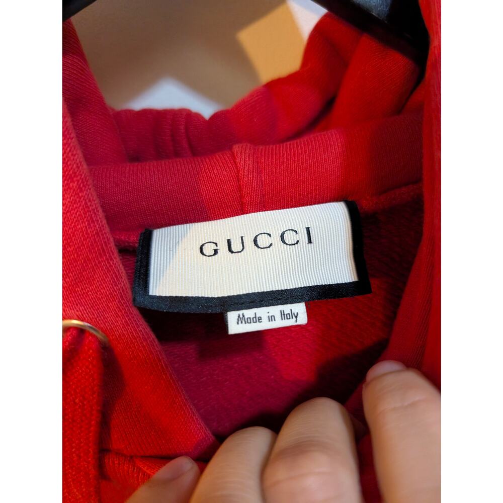 Gucci Year of the Dog 2018 Alessandro Michele Embroidered Graphic Hoodie Sz M - Picture 3 of 8